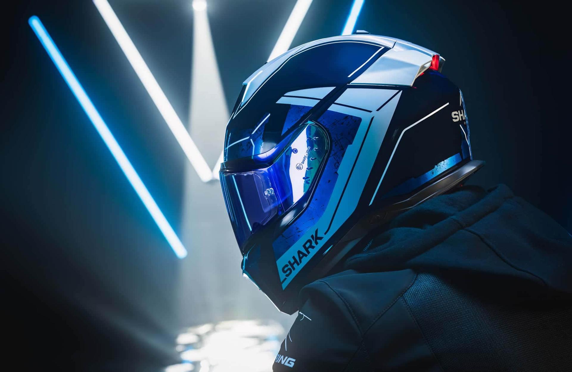 Capacete Shark Skwal I3 Hellcat KUB - Preto/Azul/Roxo - Grid Motors